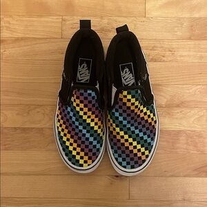 Little Kids Vans Classic Colorful Checkered Slip-On Sneakers Size 1